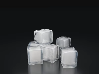 Fresh Ice Cubes Perfect For Cooling Various Food And Cold Beverages 3d model