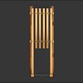 Wooden Outdoor Bench With Modern Design Curved Frame And Slatted Seat