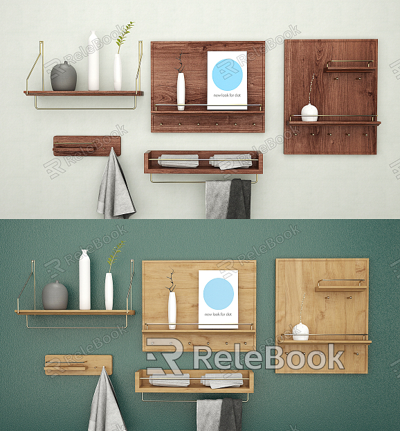 Modern Wall Shelf Wall Hanging Decorative Cabinet model