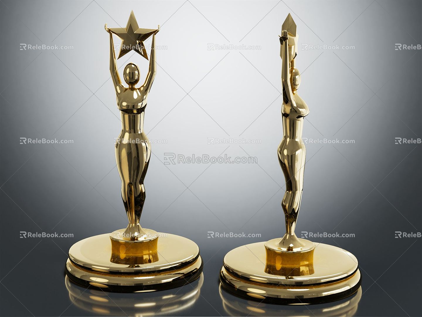 Light Luxury Trophy Gold Cup 3d model