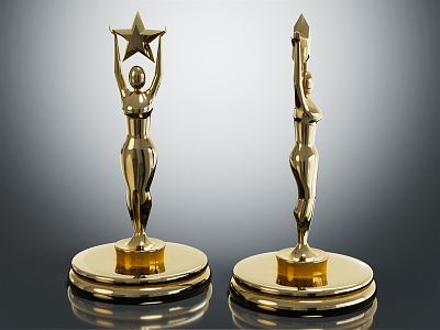 Light Luxury Trophy Gold Cup 3d model