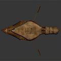 Traditional Wooden Boat With Canvas Awning And Wooden Paddle Hull Structure