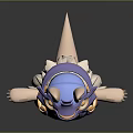 Cute 3D Rabbit Character With Pigtails Purple Outfit Blue Pants And Hat