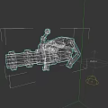 Advanced Futuristic Sci Fi Weapon With Mechanical Barrel And Sighting System