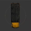 Yellow School Bus Rusty Vintage Exterior With Dark Roof And Stripes