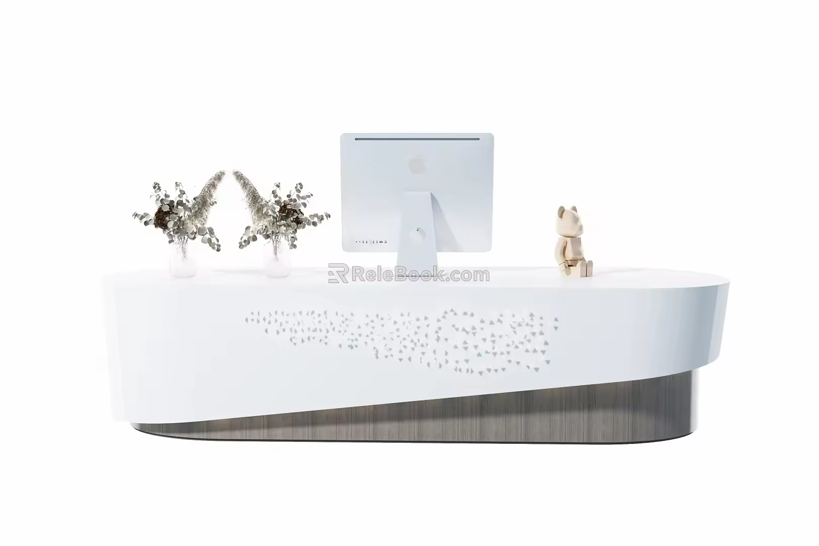 Modern Reception Desk Office Bar Front Desk 3d model