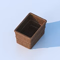 Two Brown Woven Storage Baskets with Handles for Home Organizing and Daily Use