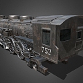 steam locomotive steam train train vintage train 3d model