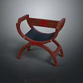 Classic Wooden Armchair Featuring Curved Armrests Black Cushion And Four Legged Design