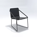 Modern Black Dining Chair With Metal Frame And Minimalist Design For Home Kitchen