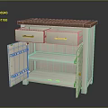 White Storage Cabinet with Two Drawers Open Door and Wooden Top for Home Organization