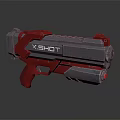 Smart Machine X Shot Toy Blaster Red And Black Features Modern Sleek Design 3d model