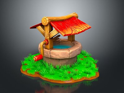 Modern Well Shakpan Ancient Well 3d model