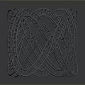 Gray Metal Coaster Track Inspired Abstract Structure With Curved Intertwined Framework 3d model
