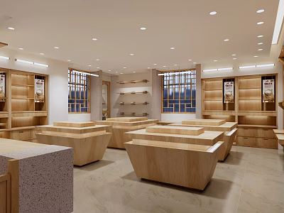 New Chinese-style Specialty Store Agricultural Products Sales Center 3d model