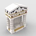 LEGO toy blocks Greek temple 3d model