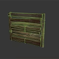 Rustic Wooden Pallet Structure With Weathered Slats And Solid Wooden Frames