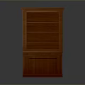 Classic Wooden Bookcase With Multiple Open Shelves And Bottom Cabinet For Home Office Storage