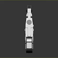 Futuristic White Gun With Mechanical Barrel Grip And Sci Fi Design Details