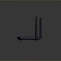 Blue Wireless Home Router With Four External Antennas And Modern Design