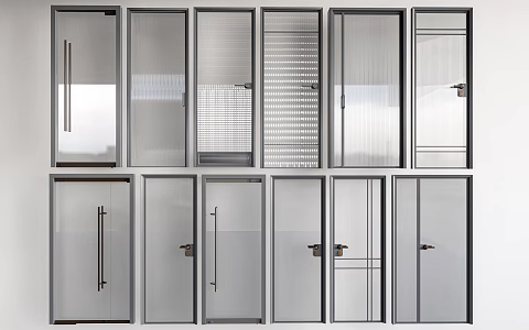 modern glass door glass sliding door company glass door 3d model