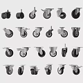 Various Types Of Caster Wheels With Different Designs For Furniture Applications