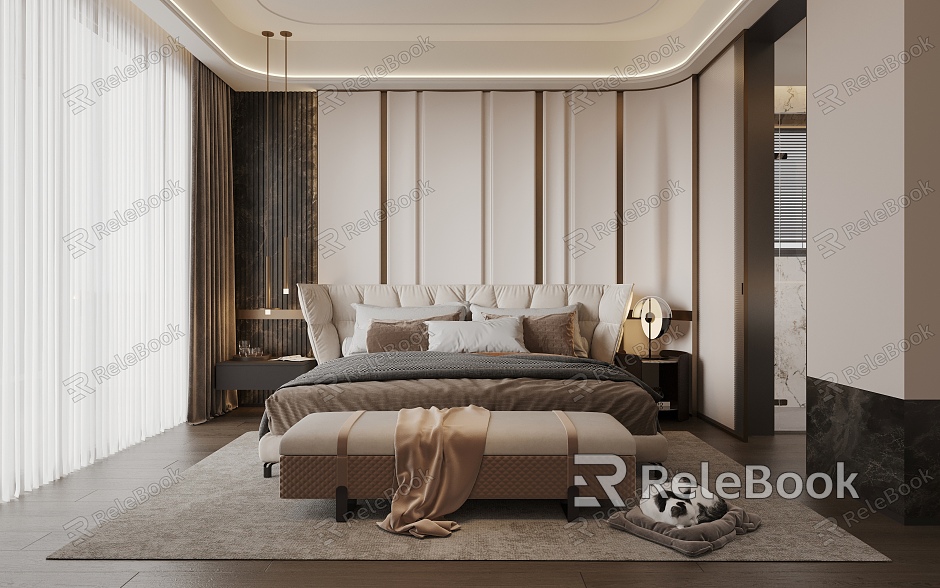 Premium Italian Light Luxury Bedroom model