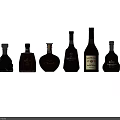 Elegant Wine Bottles And Glasses Display With Various Designs And Shapes