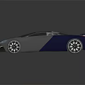 Futuristic Blue And Silver Concept Car With Transparent Roof Brown Seats And Sleek Design