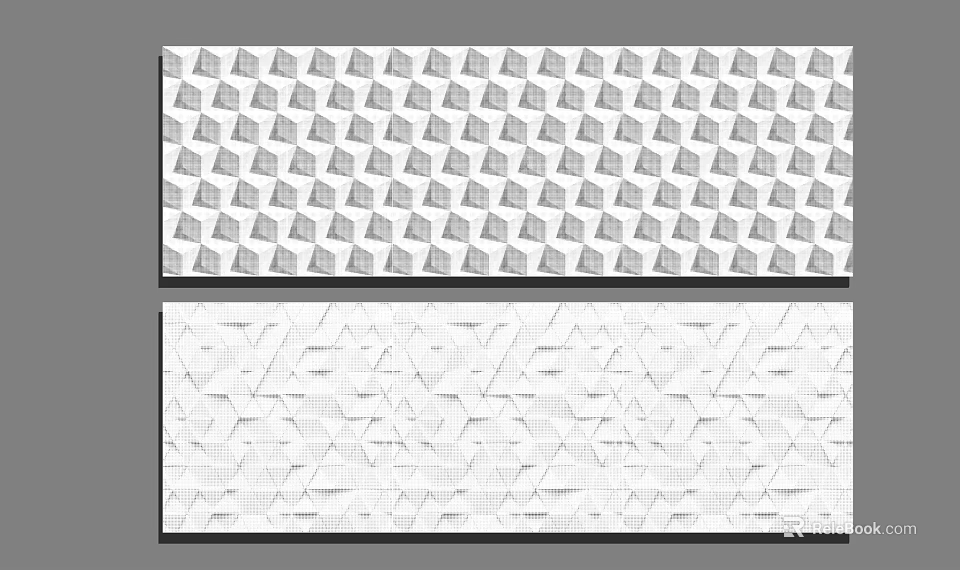 Abstract Geometric Patterns Design With Triangular Shapes And Linear Elements On Gray White Background 3d model