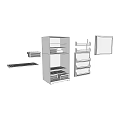 Refrigerator Freezer Storage Design With Multiple Shelves And Drawers