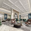 Elegant Lounge Area Interior Design With Sofas Armchairs Coffee Tables Rugs And Plants