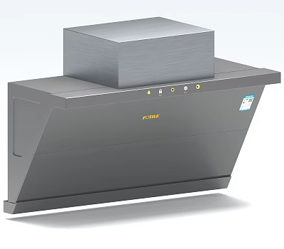 Contemporary FOTILE Kitchen Range Hood with Gray Finish and Control Panel 3d model