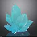 Vibrant Blue Crystal Cluster With Geometric Crystals Shiny Facets And Reflective Surface