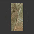3D Topographic Map Showing Mountain Ranges River Valleys And Natural Color On Dark Background