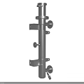 Stainless Steel Vertical Support Bracket With Mounting Plates And Bolts