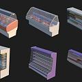 Shopping Mall Supermarket Freezer Freezer Supermarket Shelf 3d model