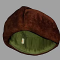 Brown Furry Winter Hat With Soft Green Lining And Cozy Warm Design