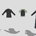 Fashionable Men's Clothing Collection With Black Hoodie Green T Shirt Cardigan And Cap