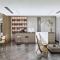 Modern Front Desk Hotel Front Desk Space 3d model