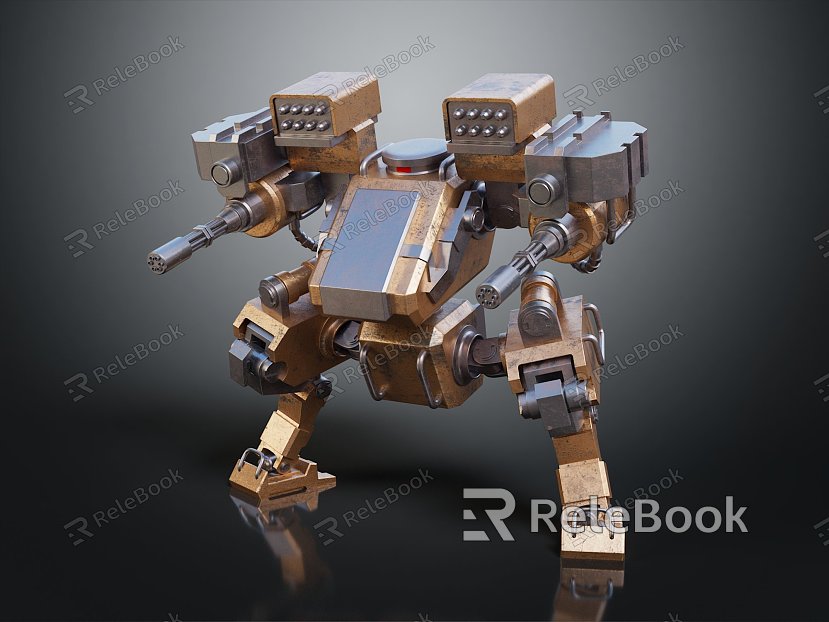 Modern Robot Robot Warrior Mechanical Combat Police Mechanical Armor model