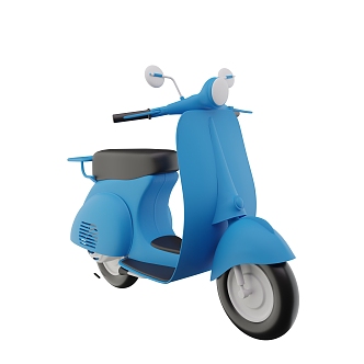 Modern Electric Motorcycle Cartoon Electric Vehicle Transportation 3d model