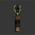 Vintage Rustic Revolver Featuring Mechanical Design Wooden Grip And MEATBAG Branding