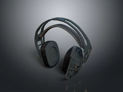 Stylish Over Ear Computer Headphones With Comfortable Design And Premium Build 3d model