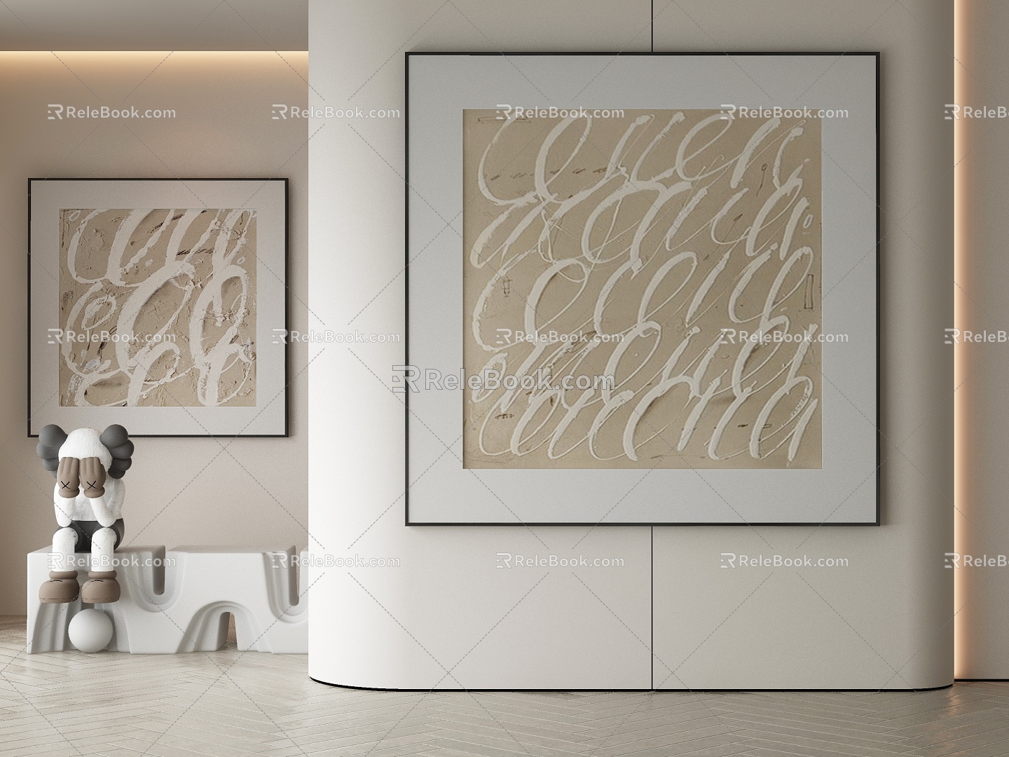 modern decorative painting 3d model