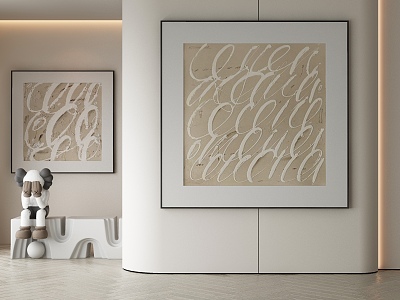 modern decorative painting 3d model