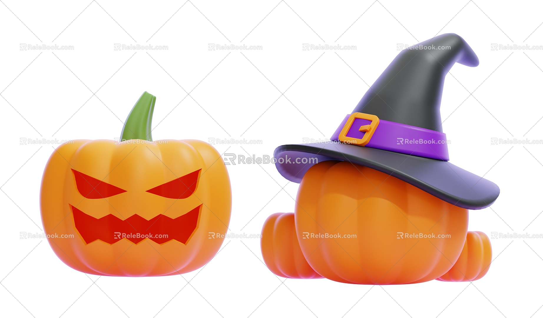 Modern Pumpkin Head Halloween Pumpkin Head Halloween Decorations Cartoon Pumpkin Head 3d model