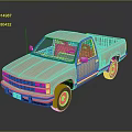 Beige Single Cab Pickup Truck With Open Bed And Classic Exterior Design