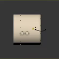 Beige Commercial Ventilation Fan With Circular Structure Black Blades Control Buttons And Indicator Light