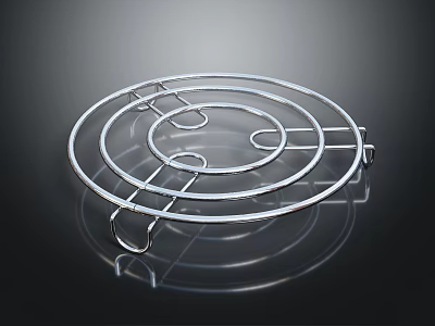 Metal Circular Heat Resistant Kitchen Pot Holder With Multi Ring Structure For Hot Dishes 3d model